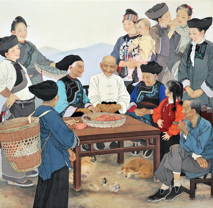 24趙勝琛《春暉》194×190 中國畫.jpg