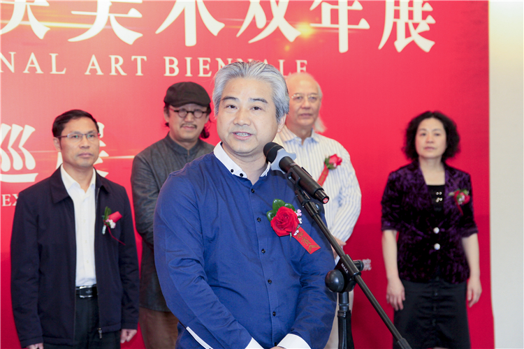 2 省文聯黨(dang) 組成員，書(shu) 記處書(shu) 記、副主席、省美協主席王來文在開幕式上致辭.jpg