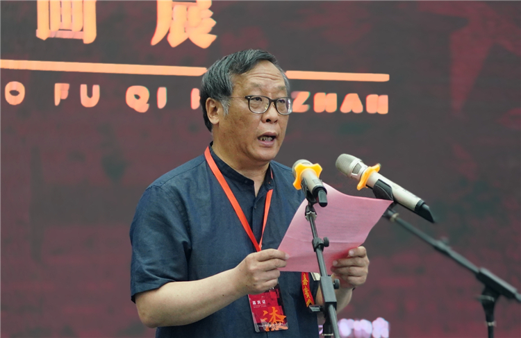 3 伟德线上平台漆畫藝委會(hui) 副主任李永清宣讀伟德线上平台分黨(dang) 組書(shu) 記、駐會(hui) 副主席徐裏的賀信.jpg
