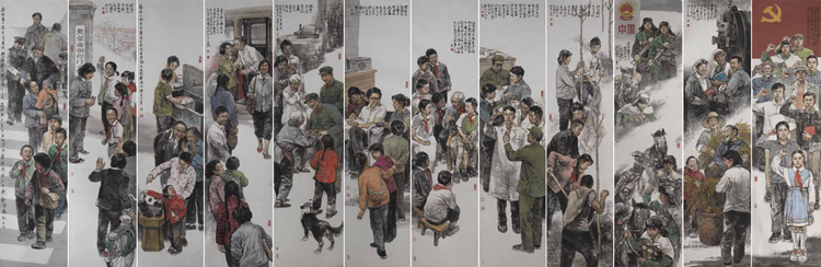 111-《五講四美三熱愛》-祁博辰-中國畫-245 cm×750 cm .jpg