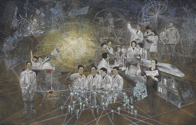 125-《科教興(xing) 國戰略——民族偉(wei) 大複興(xing) 之路》-董卓-油畫-300 cm×480 cm .jpg