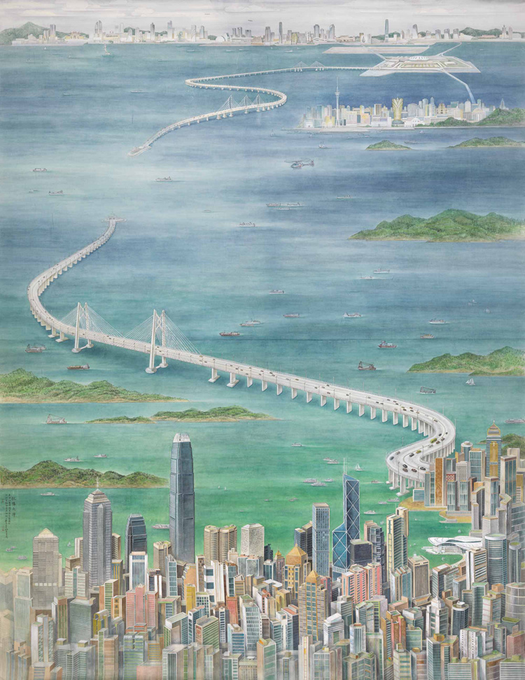 176-《龍騰大灣》-李翔、楊文森、張蕊-中國畫-415 cm×318 cm.jpg