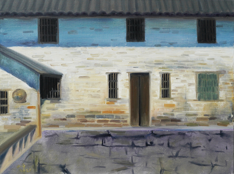 34、黃小寧《門前》80x60cm油畫.jpg